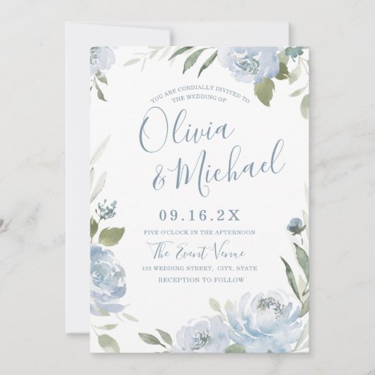 Romantische tuinbaardblauw kaart (Voorkant)