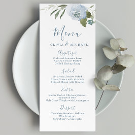 Romantische tuinbaardblauw menu