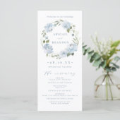 Romantische tuinbaardblauw programmakaart (Staand voorkant)