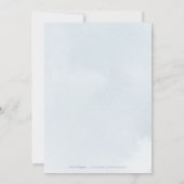 Romantische tuinbaardblauw save the date (Achterkant)