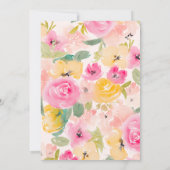 Romantische tuinbloemen lente moederdag kaart (Achterkant)