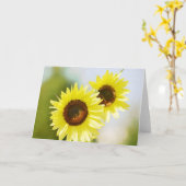 Romantische Tuinbloemen Zonnebloemen Kaart (Gele Bloem)