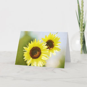 Romantische Tuinbloemen Zonnebloemen Kaart