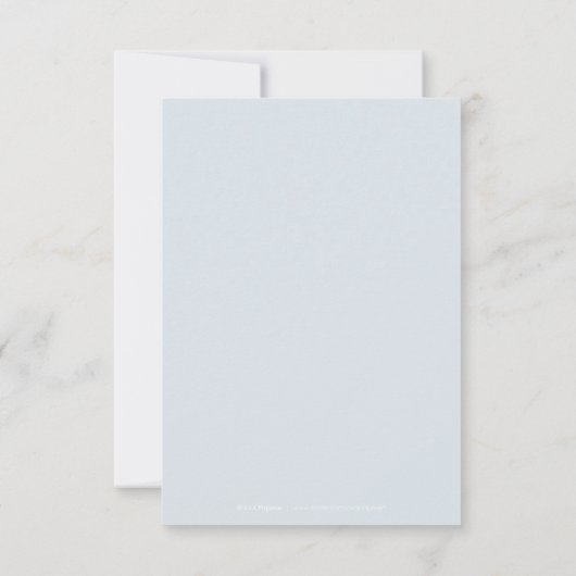 Romantische tuinboer met blauwe bloem RSVP (Achterkant)