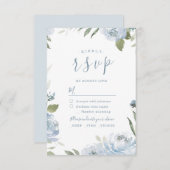 Romantische tuinboer met blauwe bloem RSVP (Voorkant / Achterkant)