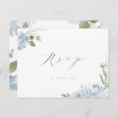 Romantische tuinboer met blauwe bloem RSVP Briefkaart (Voorkant / Achterkant)