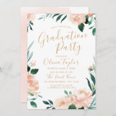 Romantische tuinbouwpartij waterverf florale gradu kaart (Voorkant / Achterkant)