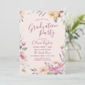 Romantische tuinbouwpartij waterverf florale gradu kaart (Staand voorkant)