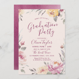 Romantische tuinbouwpartij waterverf florale gradu kaart