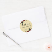 Romantische Tuinbruiloft Ronde Sticker (Envelop)