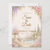 Romantische Tuinbruiloft Save The Date (Voorkant)