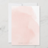 Romantische tuinkalligrafiesperzikflorale bruiloft kaart (Achterkant)