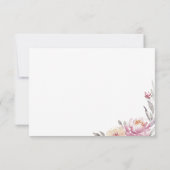 Romantische tuinmauve bloembruiloft bedankkaart (Achterkant)