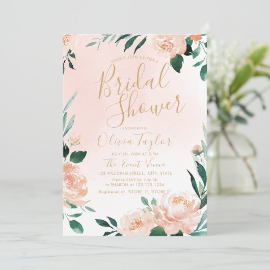 Romantische tuinperappelbloem Vrijgezellenfeest Kaart (Staand voorkant)