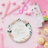 Romantische tuinperappelbloem vrijgezellenfeest papieren bordje (Feest)