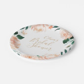 Romantische tuinperappelbloem vrijgezellenfeest papieren bordje (Gekanteld)