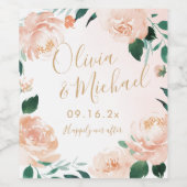 Romantische tuinperappelperen wijn etiket (Enkel label)