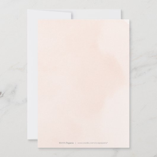 Romantische tuinperziken save the date (Achterkant)