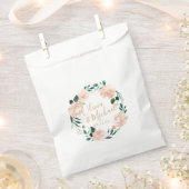 Romantische tuinperziken waterverf bloemperbruilof bedankzakje (Geknipt)