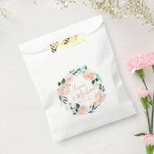 Romantische tuinperziken waterverf bloemperbruilof bedankzakje (Gezegeld)