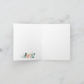 Romantische tuinperzikflorale kalligrafie bedankt (Binnen)