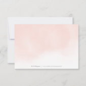 Romantische tuinperzikflorale kalligrafie bedankt (Achterkant)