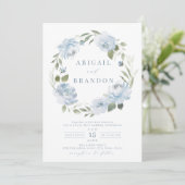 Romantische tuinschildpad met blauwe baard huwelij kaart (Staand voorkant)