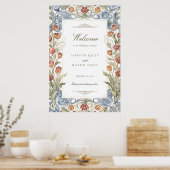 Romantische Tulp Trouw Welkom Bord Poster (Keuken)