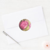 Romantische Tulpen 1 Ronde Sticker (Envelop)