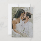 Romantische tulpen waterverf met fotobruiloft kaart (Achterkant)