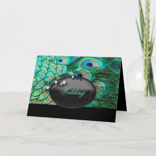 romantische  turquoise blauwgroen pauw bruiloft