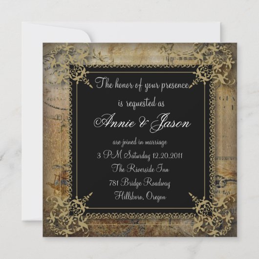 romantische  turquoise blauwgroen pauw bruiloft kaart (Achterkant)