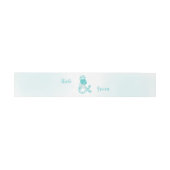 romantische turquoise bloemen bruiloft uitnodigingen wikkel (Vlak)