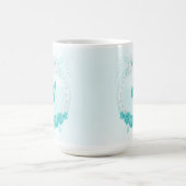 romantische turquoise bloemen koffiemok (Center)