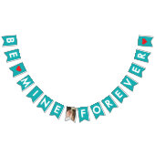 Romantische turquoise liefde Valentijn vieren foto Vlaggetjes (Alle)