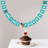 Romantische turquoise liefde Valentijn vieren foto Vlaggetjes