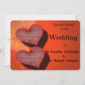 Romantische twee harten bruiloft uitnodiging (Voorkant)