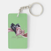 Romantische twee harten Sleutelhanger (achterkant)