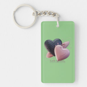 Romantische twee harten Sleutelhanger