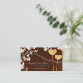 Romantische Two Hearts Wedding Planner Visitekaartje (Staand voorkant)