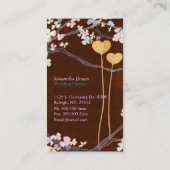 Romantische Two Hearts Wedding Planner Visitekaartje (Achterkant)