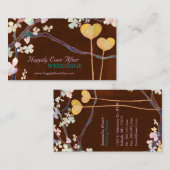 Romantische Two Hearts Wedding Planner Visitekaartje (Voorkant / Achterkant)