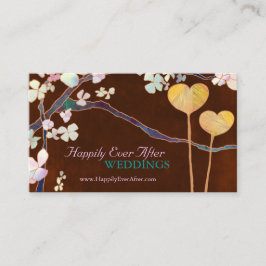 Romantische Two Hearts Wedding Planner Visitekaartje
