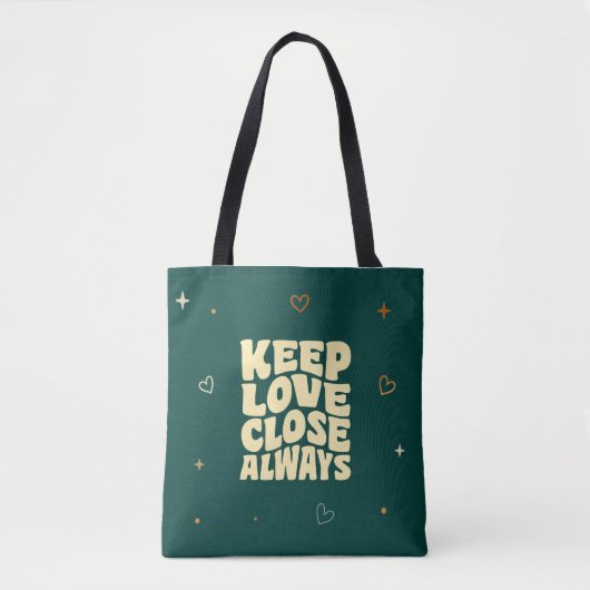Romantische typografie tas Valentijnsdag cadeau (Voorkant)