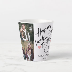 Romantische Typografie Valentijnsdag paar 3 foto Latte Mok