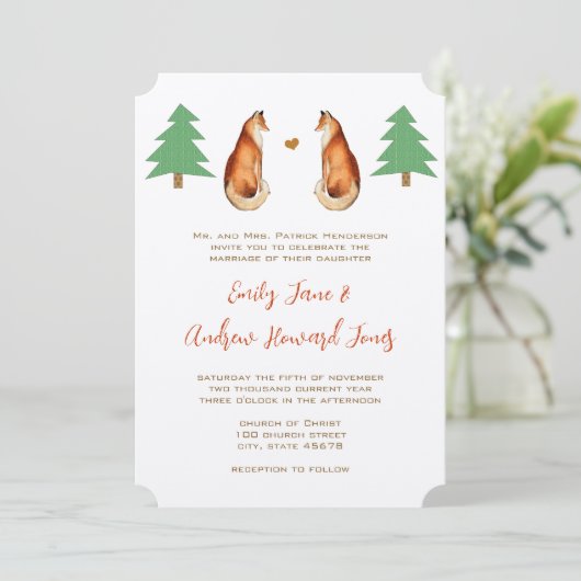 Romantische uitnodiging tot het uitzenden van het (Staand voorkant)