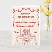 Romantische uitnodiging voor Valentijnsdiner (Gele Bloem)