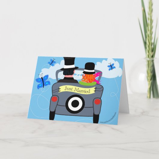 Romantische uitvlucht! Trouwcadeau of bedankkaart (Voorkant)