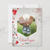 Romantische Vaderdag voor Echter van Vrouw Foto Feestdagenkaart (Achterkant)