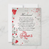 Romantische Vaderdag voor Echter van Vrouw Foto Feestdagenkaart (Voorkant)